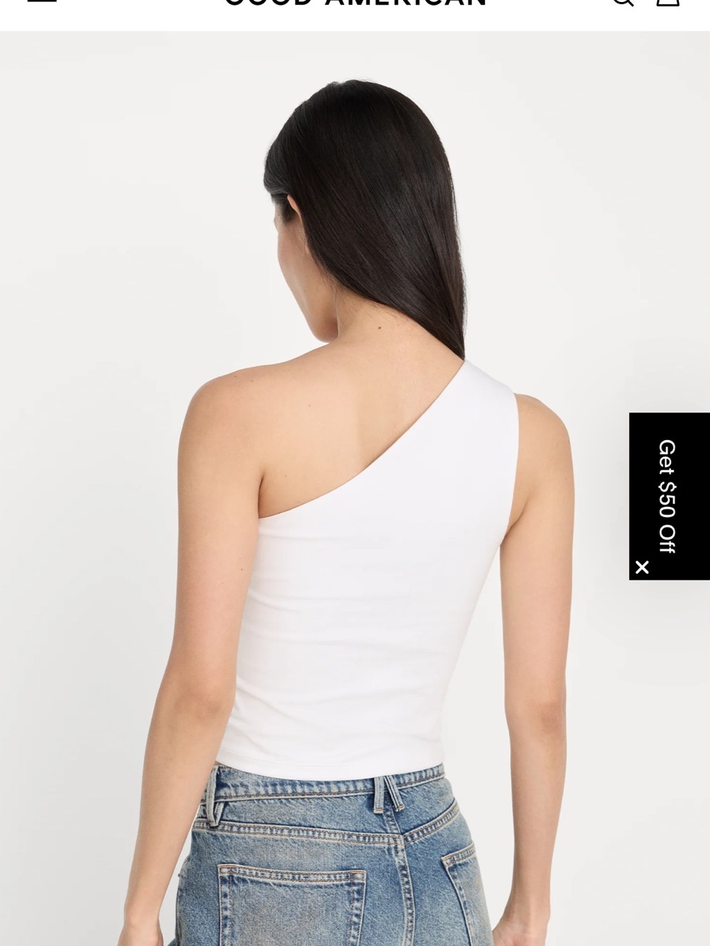 Good American Super Stretch one shoulder tank - Picture 2 of 8